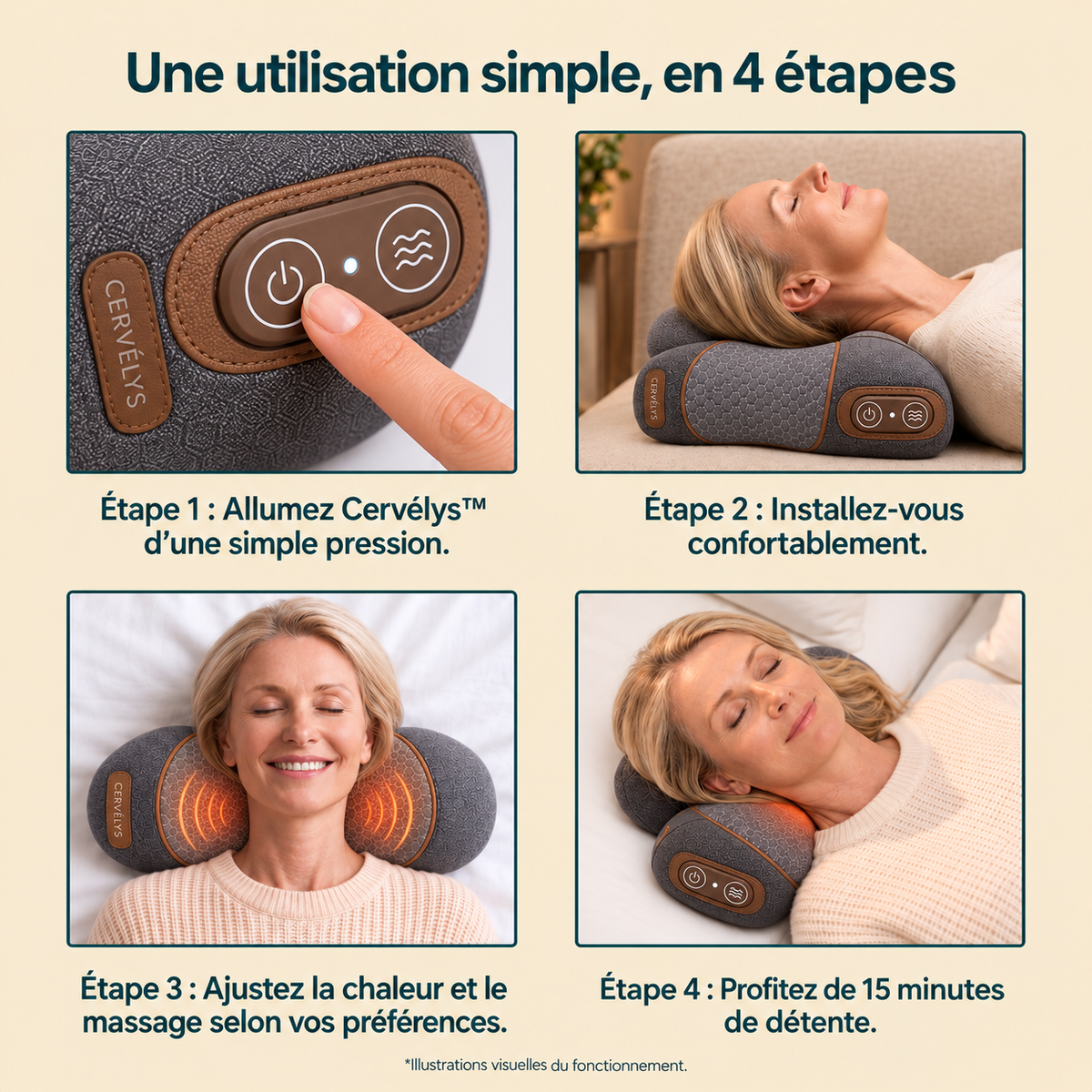 Utilisation de Cervélys en quatre étapes