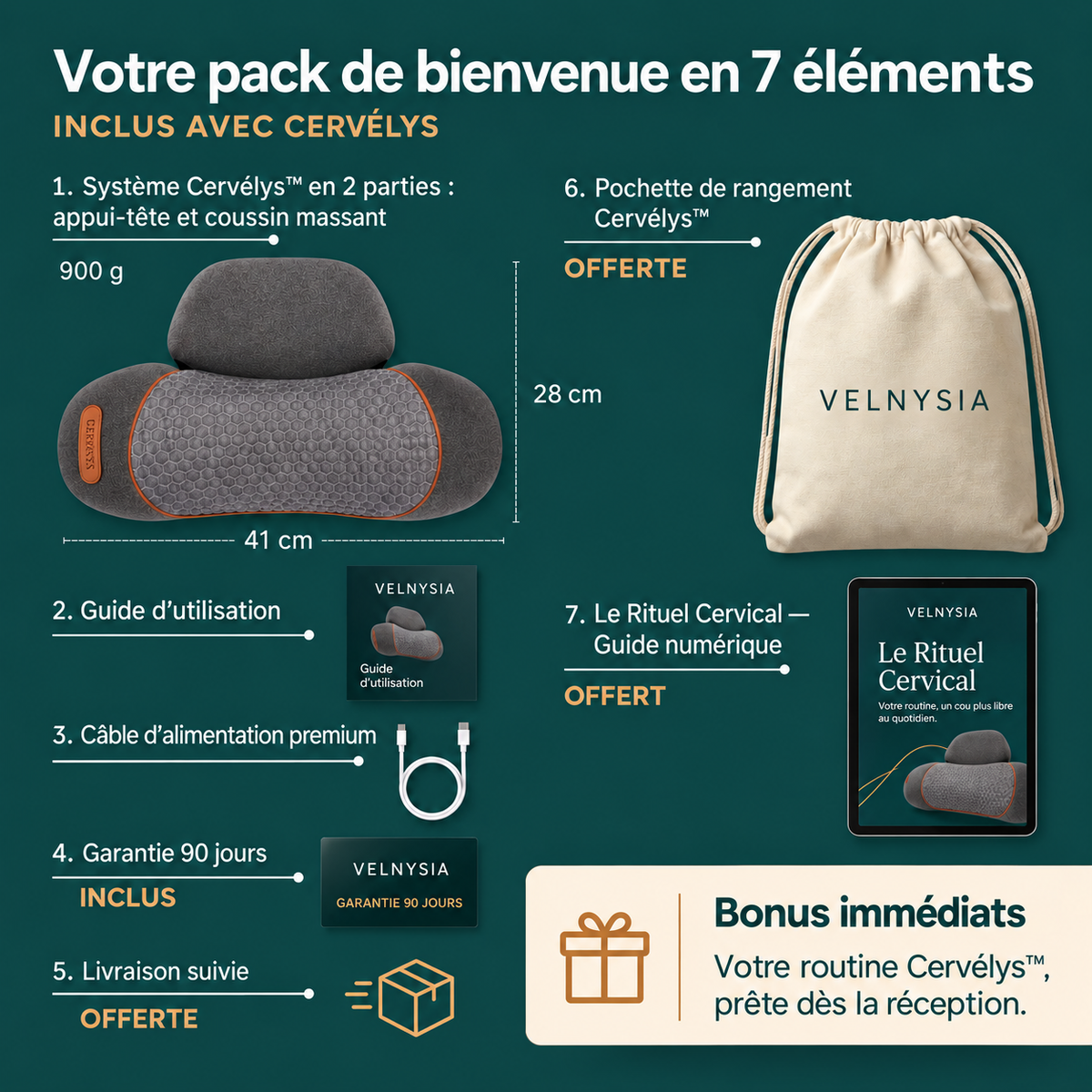 Pack de bienvenue Cervélys en sept éléments